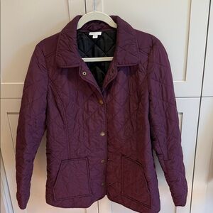 J. Jill Women's Heritage Quilted Barn Jacket - Rich Plum - EUC!